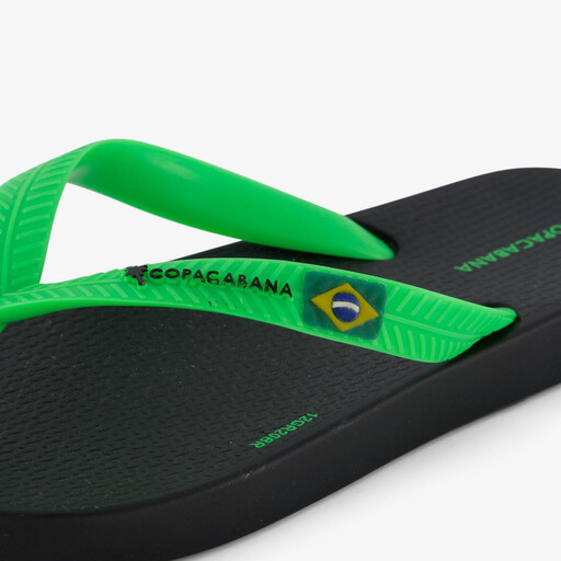 Brasil kinder teenslippers zwart