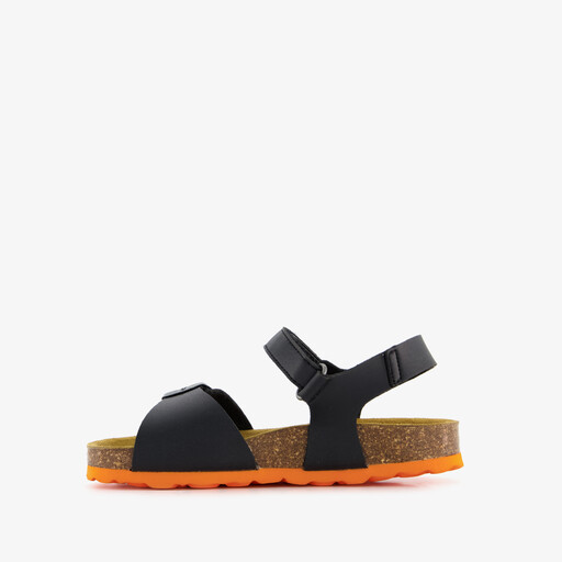 Jongens bio sandalen zwart oranje