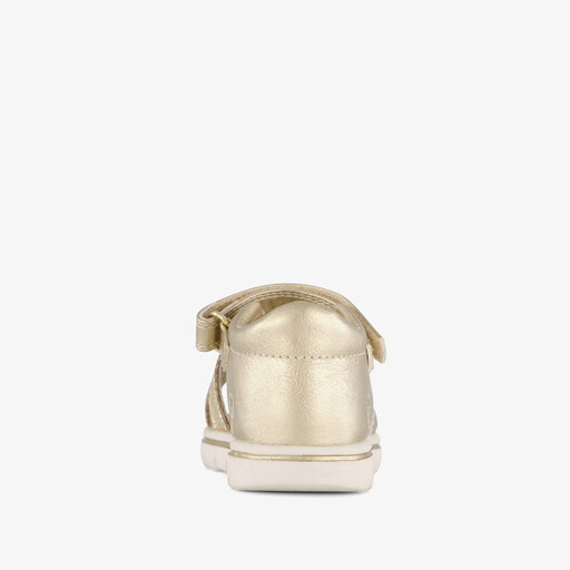 Meisjes sandalen met bloemen goud