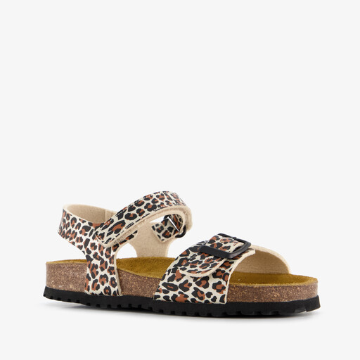 Kinder bio sandalen met panterprint