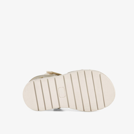 Meisjes sandalen met bloemen goud