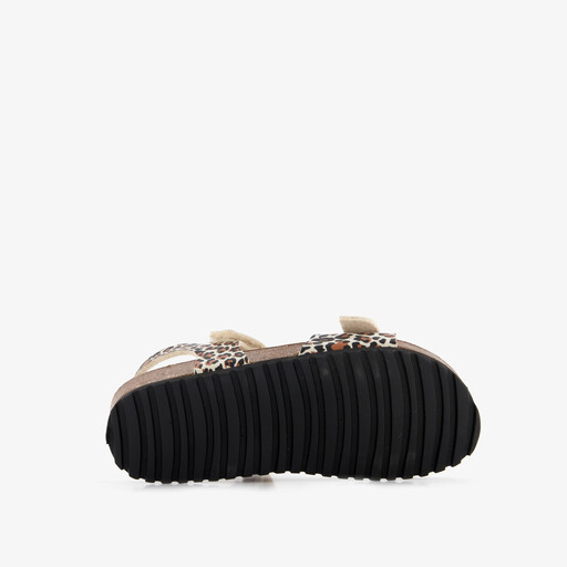 Kinder bio sandalen met panterprint