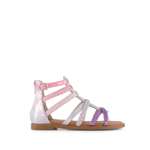 Meisjes sandalen met luipaardprint en glitters