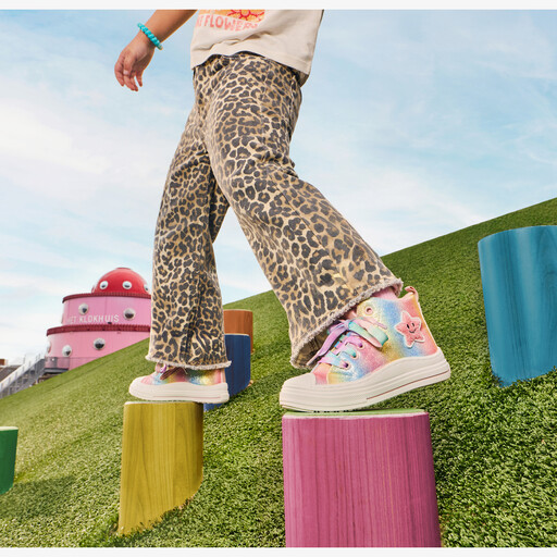 Meisjes regenboog sneakers