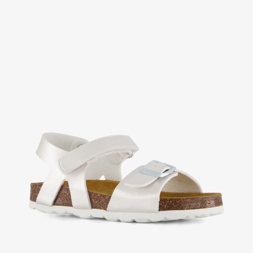 Kinder bio sandalen zilver wit