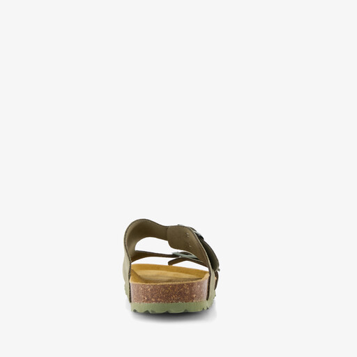 Suède dames bio slippers groen