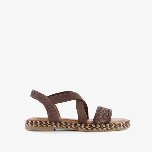 Dames sandalen bruin goud
