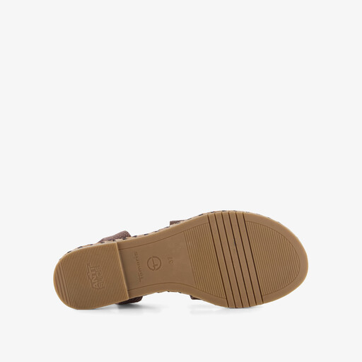 Dames sandalen bruin goud