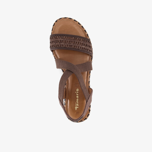 Dames sandalen bruin goud