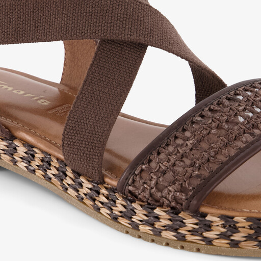 Dames sandalen bruin goud