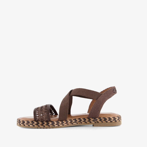 Dames sandalen bruin goud