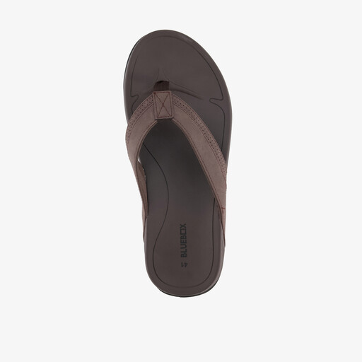 Heren teenslippers donkerbruin