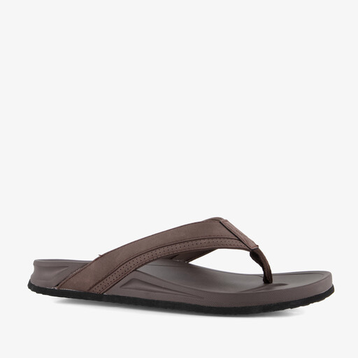 Heren teenslippers donkerbruin