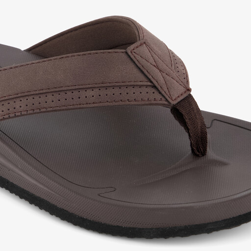 Heren teenslippers donkerbruin