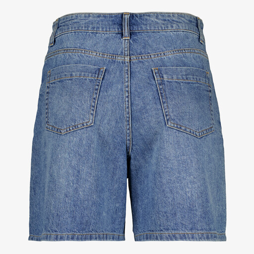 Dames denim bermuda medium blauw
