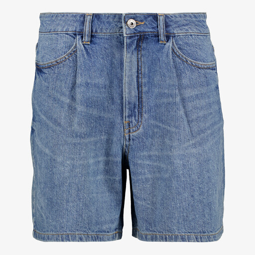 Dames denim bermuda medium blauw