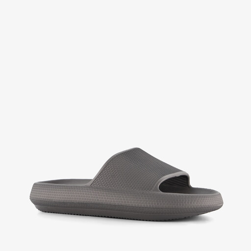 Heren badslippers grijs