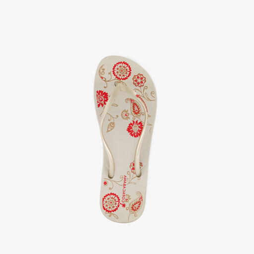 Anatomic Print XII dames teenslippers wit