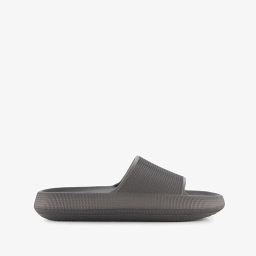 Heren badslippers grijs