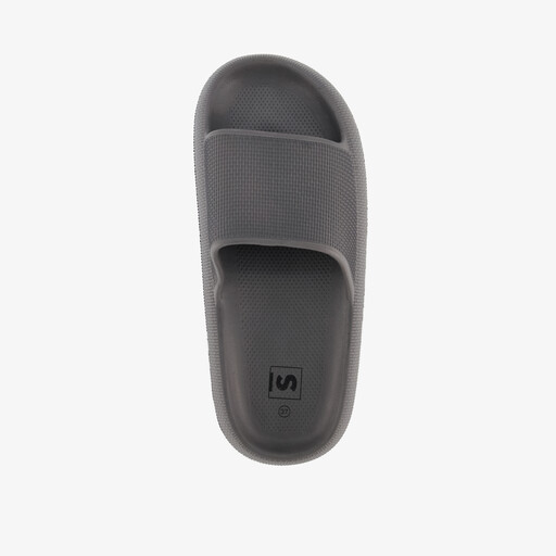 Heren badslippers grijs