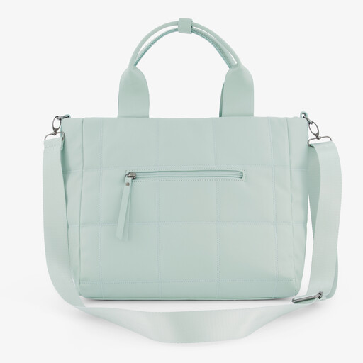 Doorgestikte dames schoudertas mintgroen