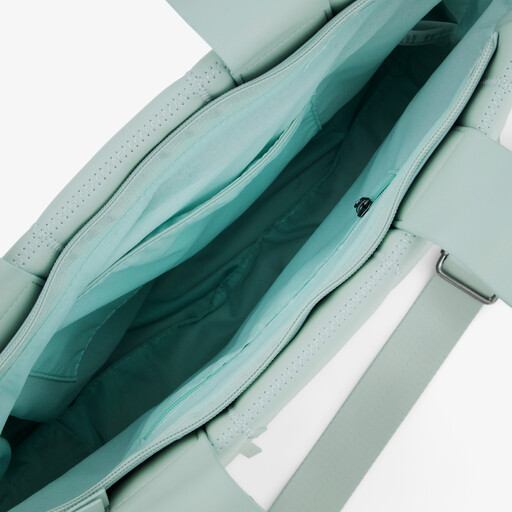 Doorgestikte dames schoudertas mintgroen