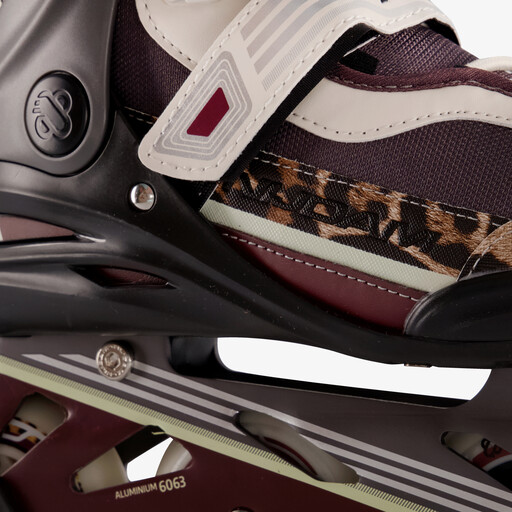 Dames semi-softboot skeelers zwart rood