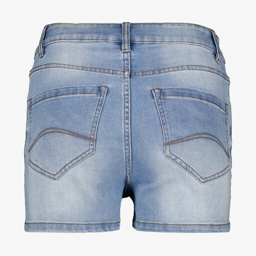 Dames denim short medium blauw