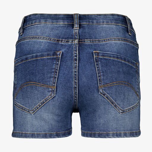 Dames denim short donkerblauw