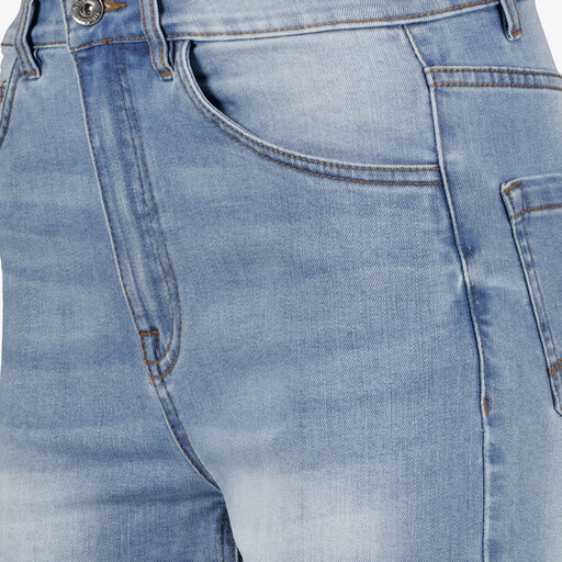 Dames denim short medium blauw