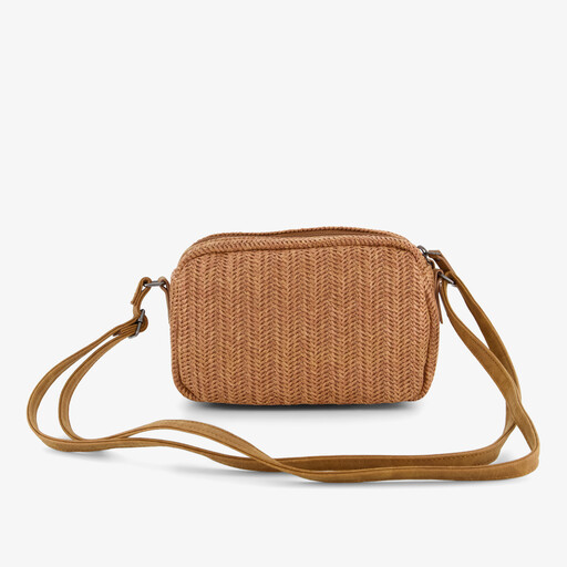 Gevlochten dames schouder beige