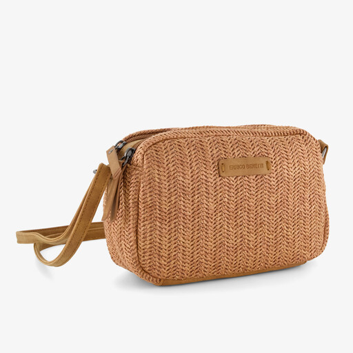 Gevlochten dames schouder beige