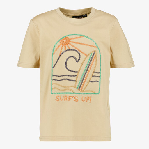 Jongens T-shirt met opdruk beige