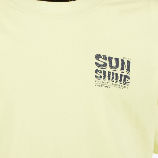 Jongens T-shirt met backprint lichtgeel