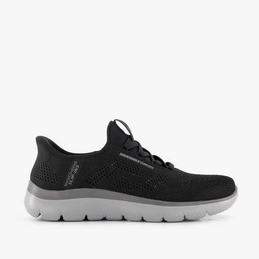 Slip-ins: Summits - Perfo heren sneakers zwart