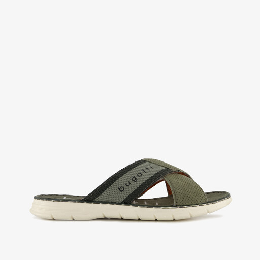 Leren heren slippers groen