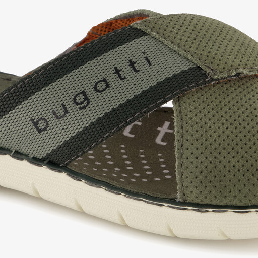 Leren heren slippers groen