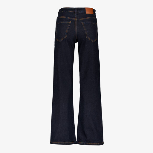 Dames wide leg jeans donkerblauw lengte 33