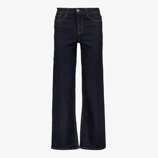 Dames wide leg jeans donkerblauw lengte 33