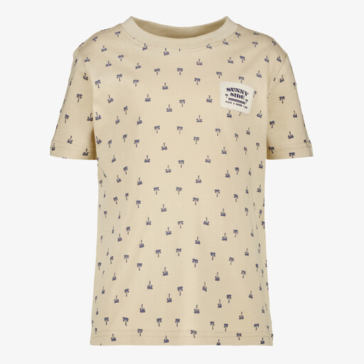 Jongens T-shirt met palmbomen beige