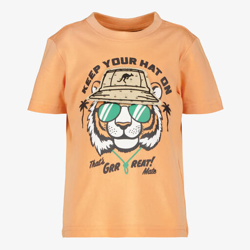 Jongens T-shirt met tijger oranje