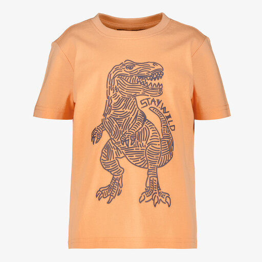 Jongens T-shirt met dino oranje