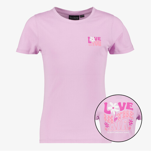 Meisjes T-shirt met backprint lichtroze
