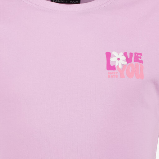 Meisjes T-shirt met backprint lichtroze