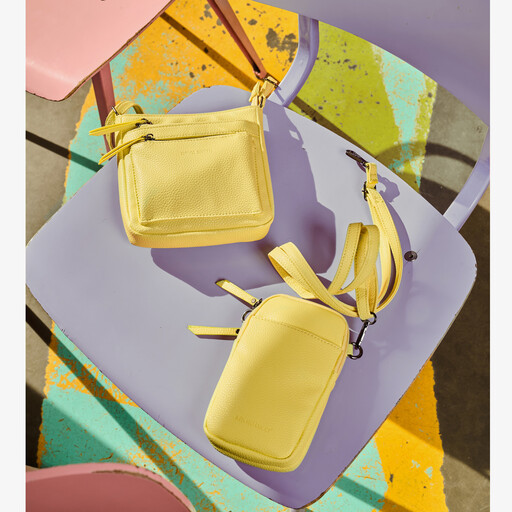 Dames telefoontasje geel