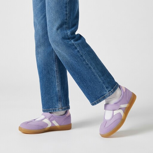 Meisjes ballerina sneakers lila