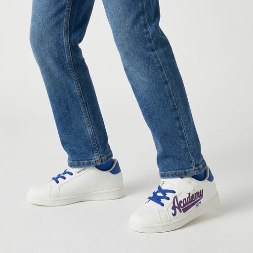 Jongens sneakers wit blauw