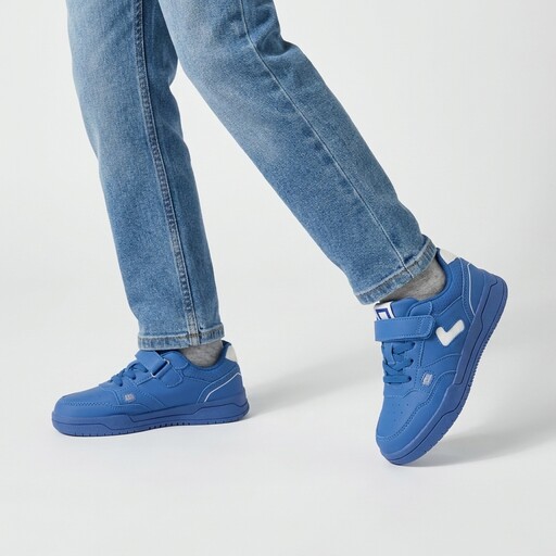 Jongens sneakers blauw wit