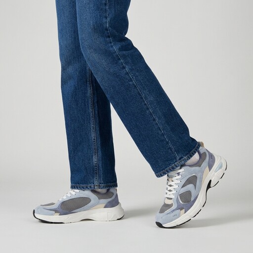 Dames dad sneakers blauw
