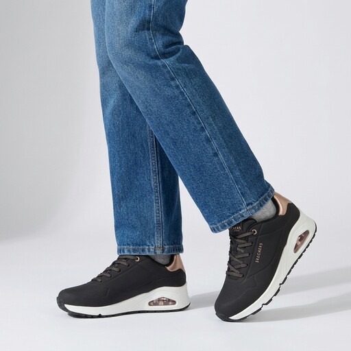 Uno-Shimmer Away dames sneakers zwart
